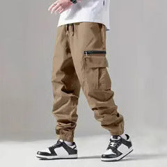 Herren Utility-Cargo-Jogginghose mit Tunnelzug, Knöchelbündchen & Reißverschluss-Beintasche Nord Taschen