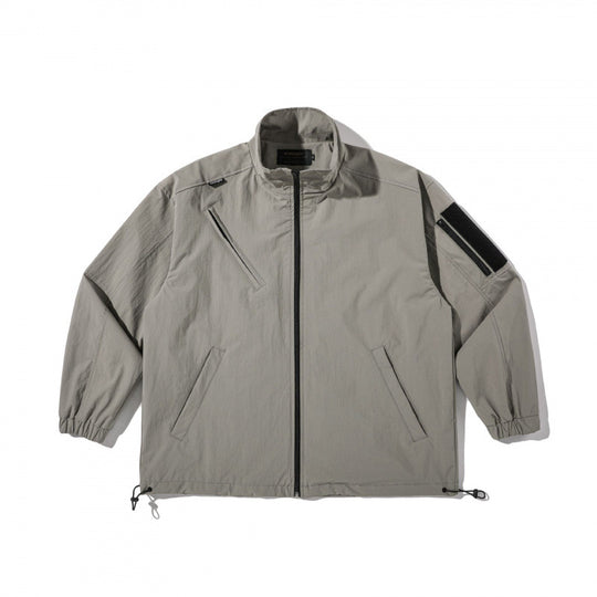 Unisex Leichte Technical-Utility Jacke mit Stehkragen, Reißverschlusstaschen und Kordelzugsaum Nord Taschen