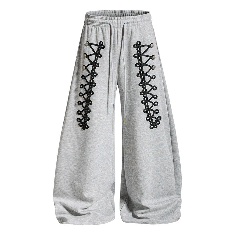 Damen weite Jogginghose mit elastischem Bund und Zier‑Schnürung Nord Taschen