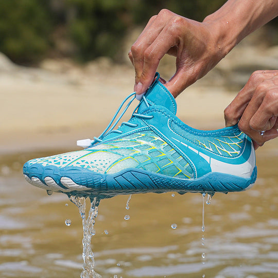 Damen wasserdichte Badeschuhe mit rutschfester Sohle und atmungsaktivem Obermaterial