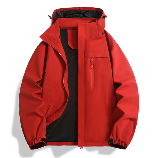 Herren Wasser- und winddichte Softshell-Outdoorjacke mit Kapuze, atmungsaktivem Meshfutter und Brustreißverschluss Nord Taschen
