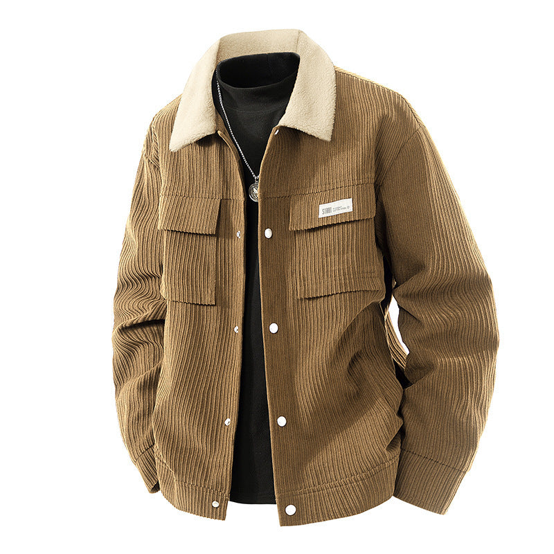 Herren Cordjacke mit Teddyfutter Nord Taschen