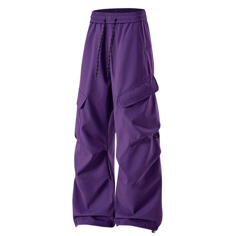 Herren Baggy Cargohose mit Elastikbund, Multifunktionstaschen und verstellbarem Saum Nord Taschen