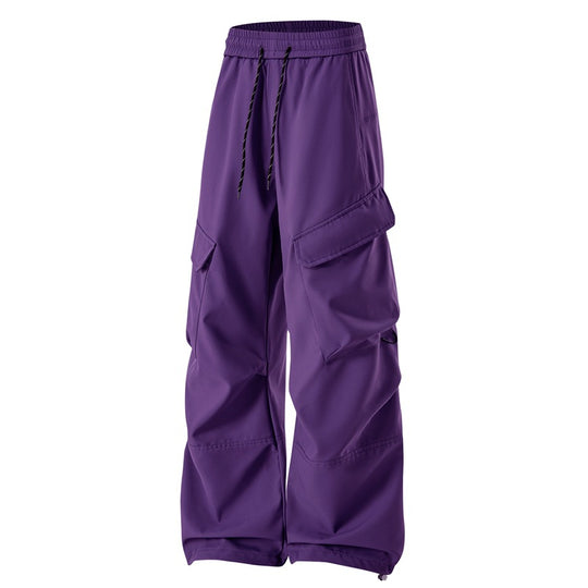 Herren Baggy Cargohose mit Elastikbund, Multifunktionstaschen und verstellbarem Saum Nord Taschen