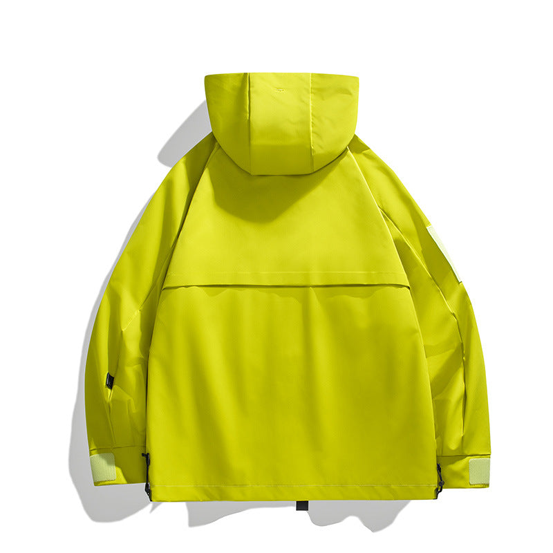 Herren Wasserabweisende technische Utility-Jacke mit Kapuze, Multifunktions‑Taschen & verstellbaren Klettmanschetten Nord Taschen