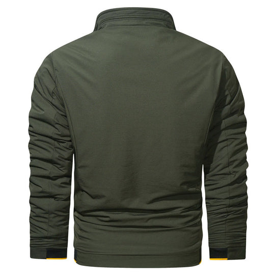 Herren Sportiver Reißverschluss-Sweatshirtblouson mit Stehkragen und Logoapplikation Nord Taschen