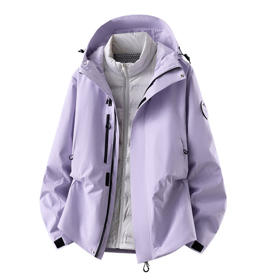Herren wasserdichte Outdoorjacke mit abnehmbarer Fleece-Innenjacke Nord Taschen