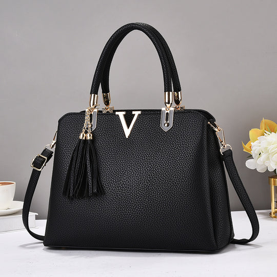 Damen Designer-Handtasche mit eleganter Quaste und abnehmbaren Schulterriemen Nord Taschen