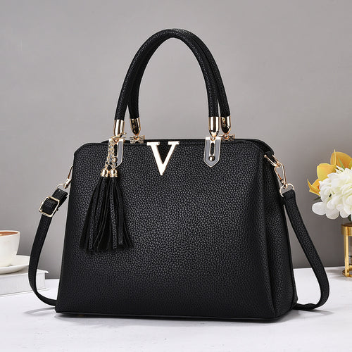 Damen Designer-Handtasche mit eleganter Quaste und abnehmbaren Schulterriemen Nord Taschen