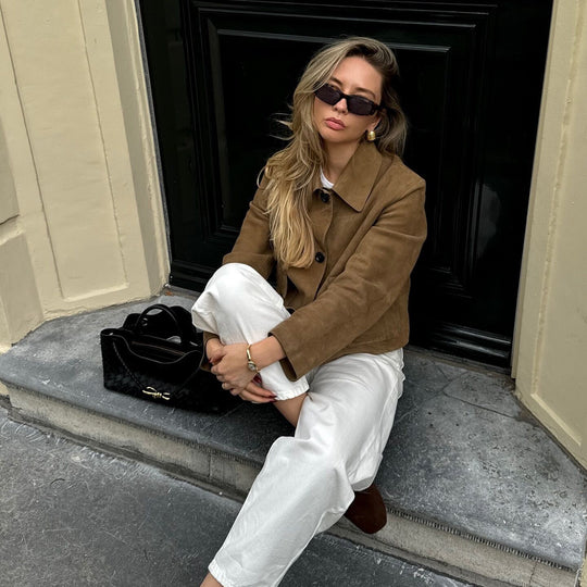 Damen Kurzjacke im Fieldstyle mit Boxy‑Schnitt und großen aufgesetzten Pattentaschen Nord Taschen