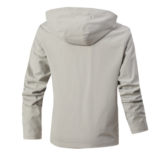 Herren Technische Parka-Jacke mit Kapuze, Reflektierenden Details und Karo-Innenfutter Nord Taschen