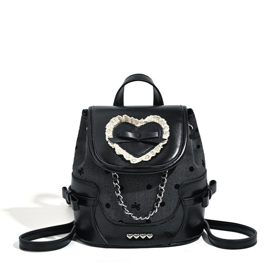 Damen Rucksacktasche mit romantischem Herzmotiv und hochwertigen Details Nord Taschen