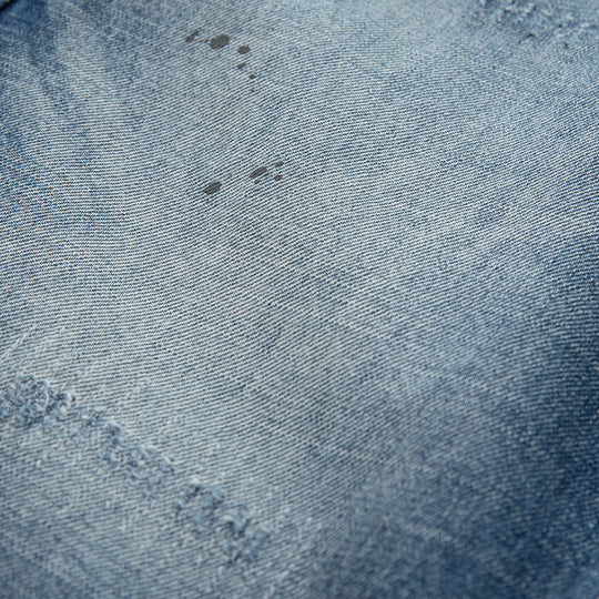 Damen locker geschnittene hochtaillierte Jeans im Used-Look mit ausgefransten Details und Ziernähten Nord Taschen