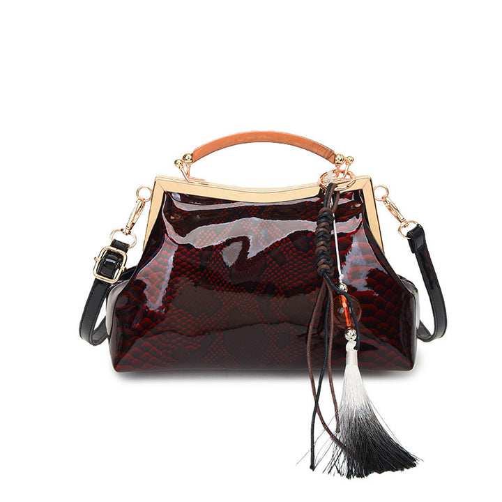 Damen elegante Tote-Tasche im stilvollen Schlangenleder-Look Nord Taschen