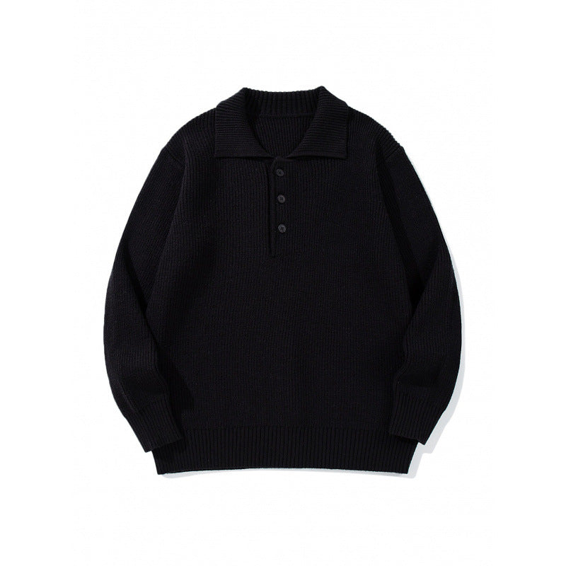 Herren Feinstrick-Polo-Pullover mit Hemdkragen, Knopfleiste und geripptem Saum Nord Taschen