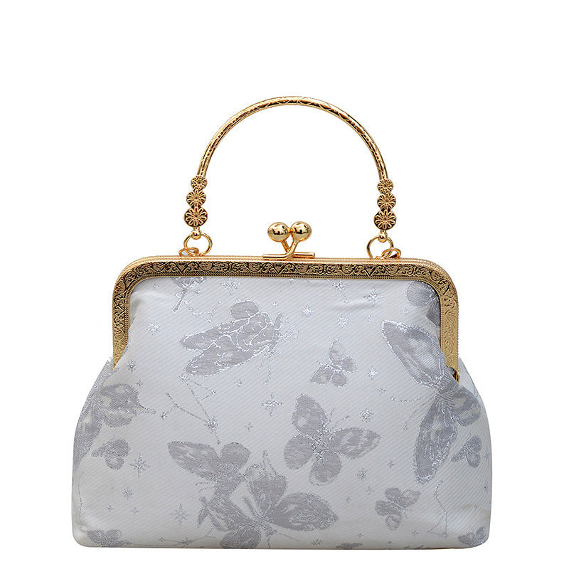 Damen elegante Abendtasche mit goldener Verzierung Nord Taschen