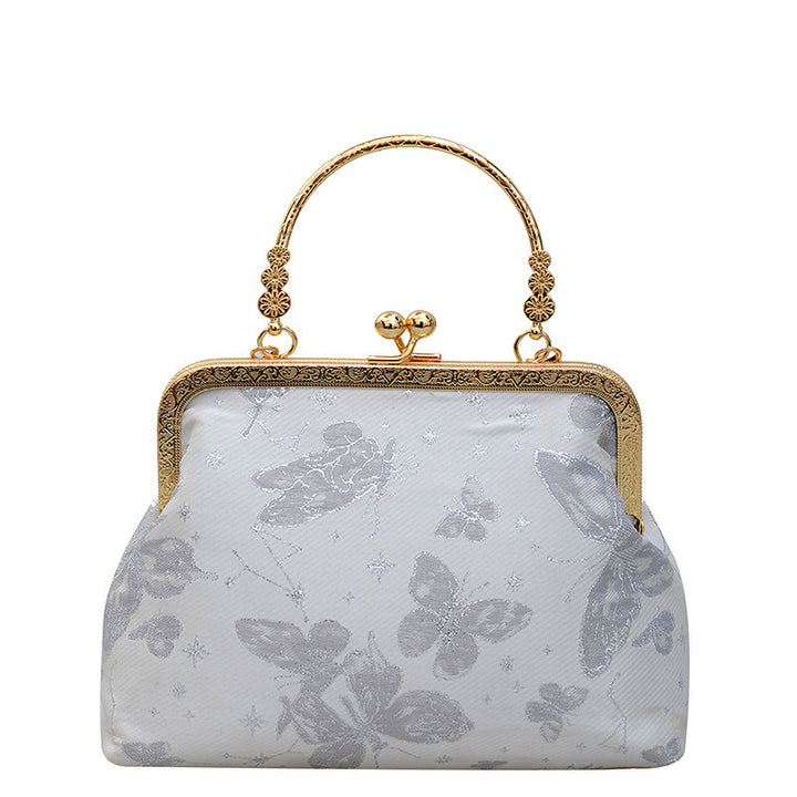 Damen elegante Abendtasche mit goldener Verzierung Nord Taschen