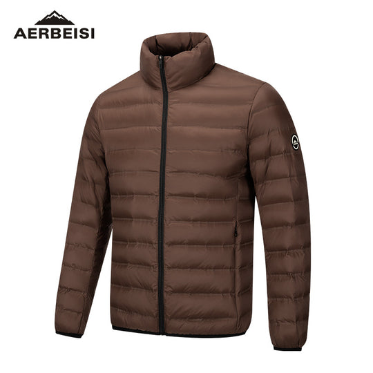 Herren ultraleichte Stepp-Daunenjacke mit Stehkragen Nord Taschen