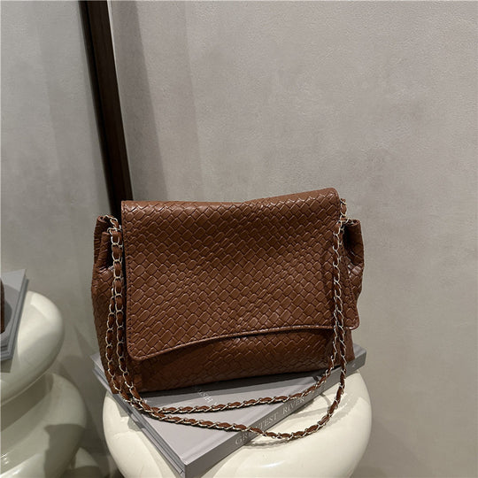 Damen Schultertasche aus hochwertigem geflochtenem Leder Nord Taschen