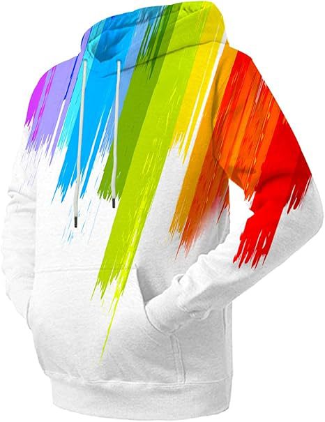 Damen Farbenfroher Hoodie mit kreativen Spritzmotiven Nord Taschen