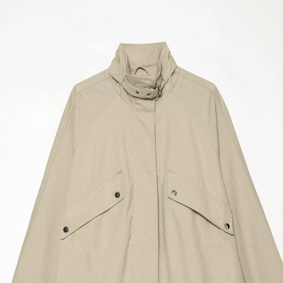 Damen 10+ verkürzte Utility‑Blousonjacke mit hohem Stehkragen und Taillenbund Nord Taschen