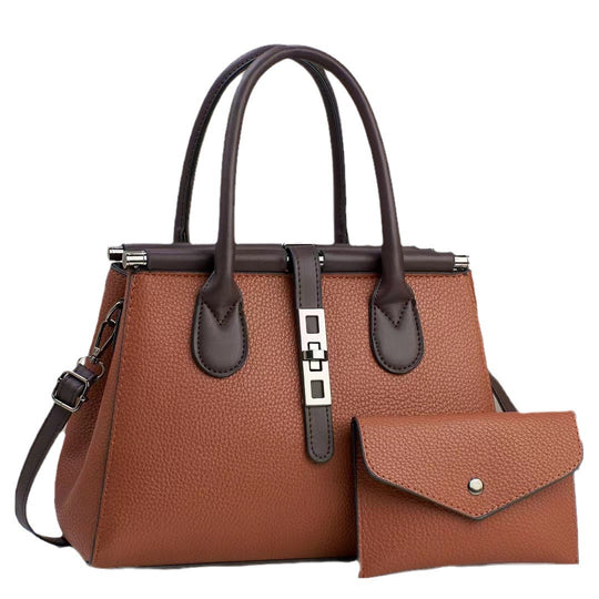 Damen Handtasche mit eleganten Akzenten und abnehmbarer Clutch Nord Taschen