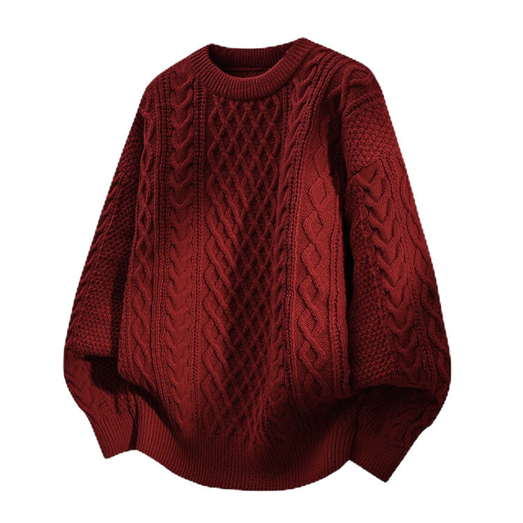 Damen Grobstrickpullover mit Zopfmuster Nord Taschen