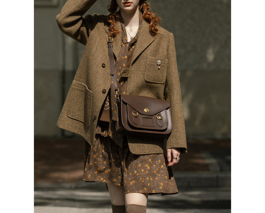 Damen Stylische Wolljacke Nord Taschen