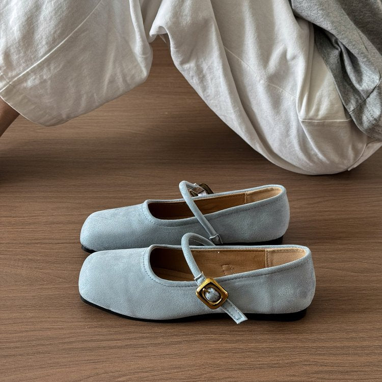 Damen elegante Mary Jane Ballerinas mit modischem Riemchen und komfortablem Fußbett Nord Taschen