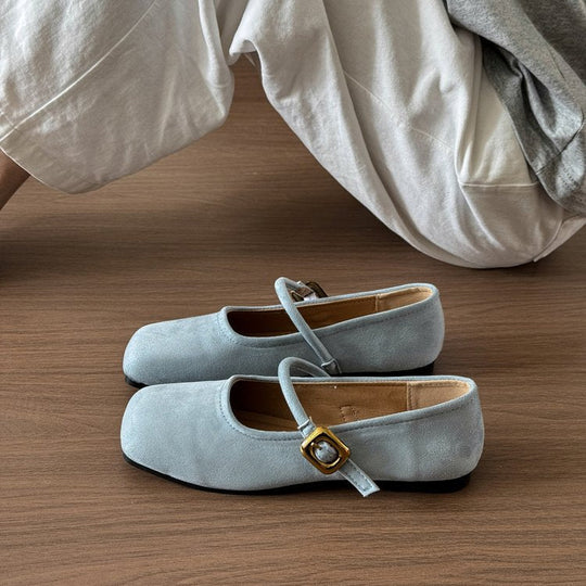 Damen elegante Mary Jane Ballerinas mit modischem Riemchen und komfortablem Fußbett Nord Taschen