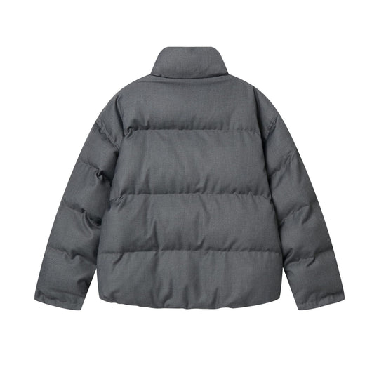Unisex Wende-Pufferjacke kurz mit hohem Stehkragen und verdecktem Verschluss Nord Taschen