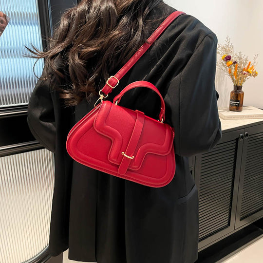 Damen elegante Handtasche mit strukturiertem Design und abnehmbarem Schulterriemen Nord Taschen