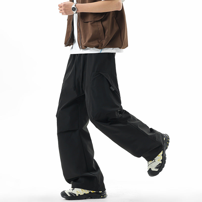 Herren Weite technische Cargo-Freizeithose mit Tunnelzug, Multifunktionstaschen & Outdoor‑Performance Nord Taschen