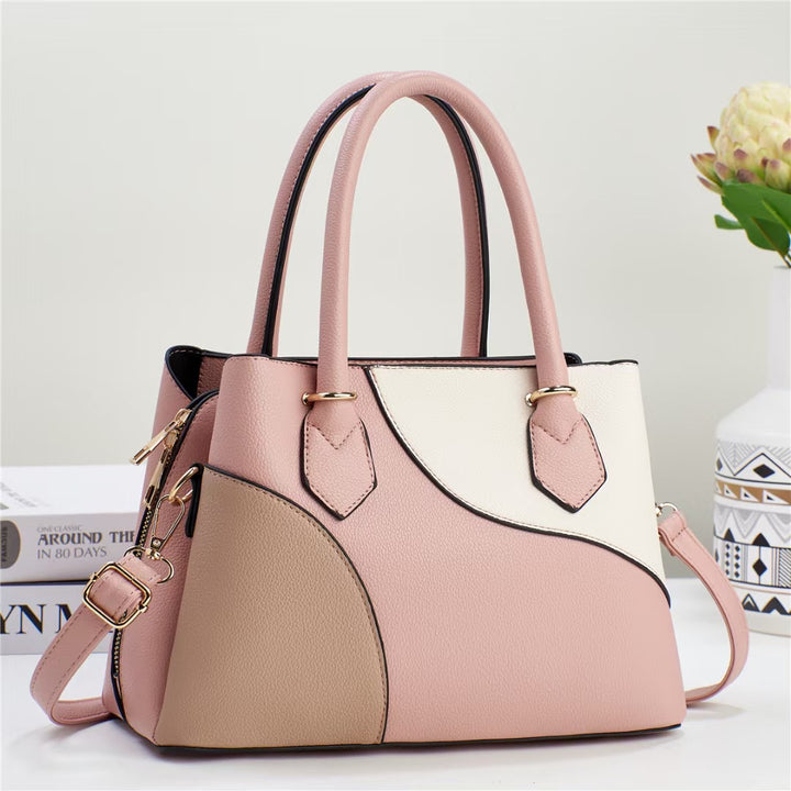 Damen Handtasche mit kreativem Farbdesign und verstellbarem Schulterriemen Nord Taschen