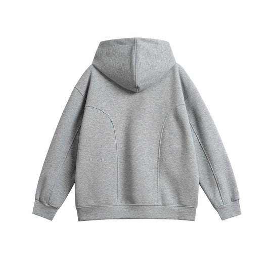 Unisex Oversize Kapuzenpullover mit Druckknopffunnel und Teilungsnähten Nord Taschen