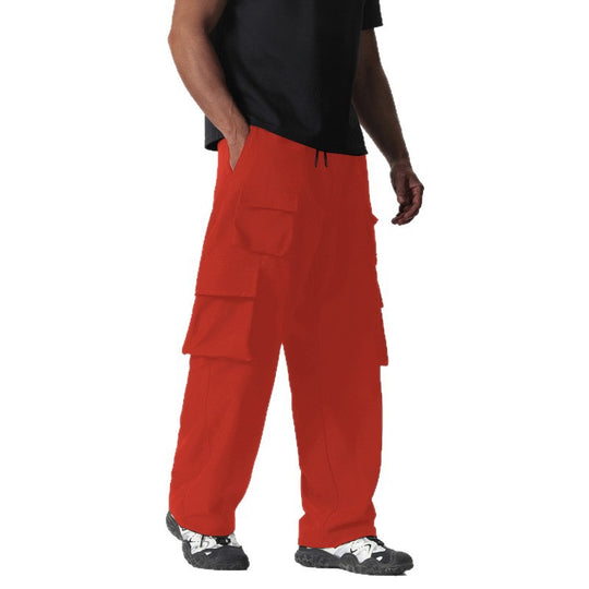 Herren Baggy-Cargohose im Multi-Taschen Utility-Style mit Kordelbund Nord Taschen