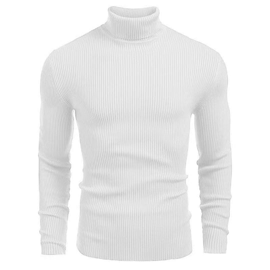 Herren Rippstrick Rollkragenpullover figurnaher elastischer Feinstrick Nord Taschen