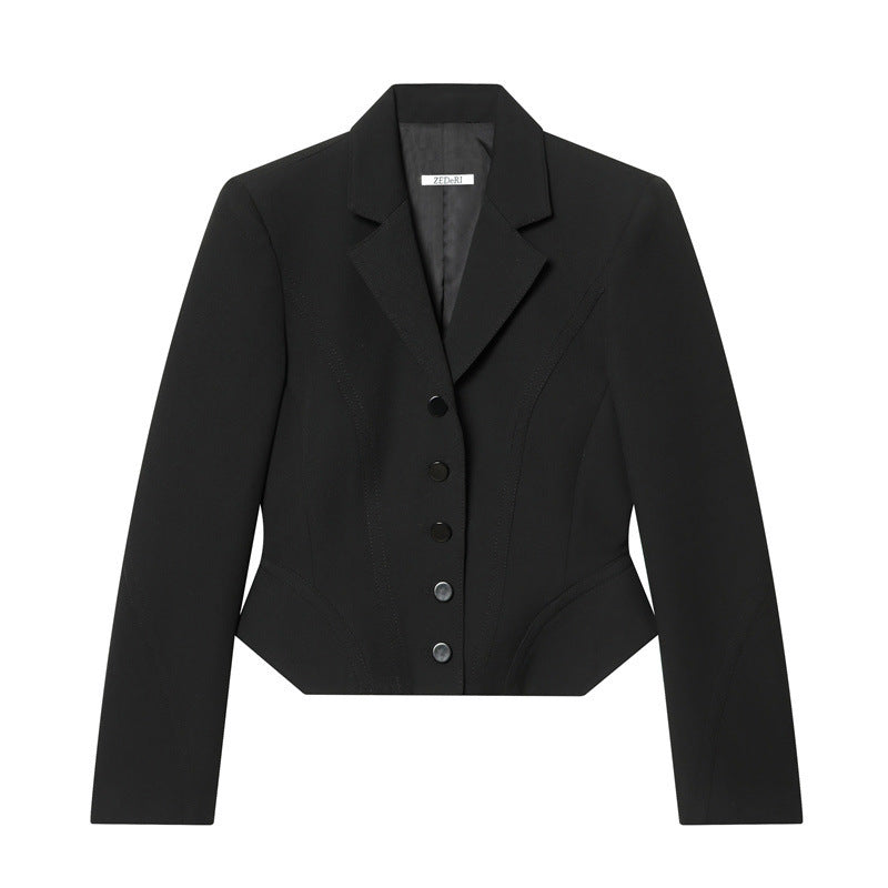 Damen Kurzblazer im Sculpted‑Look mit Wiener Nähten und figurformender Silhouette Nord Taschen