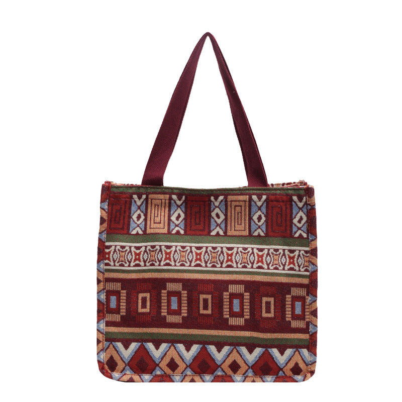 Damen Tragetasche mit modernem Ethnolook und robustem Innenfutter Nord Taschen