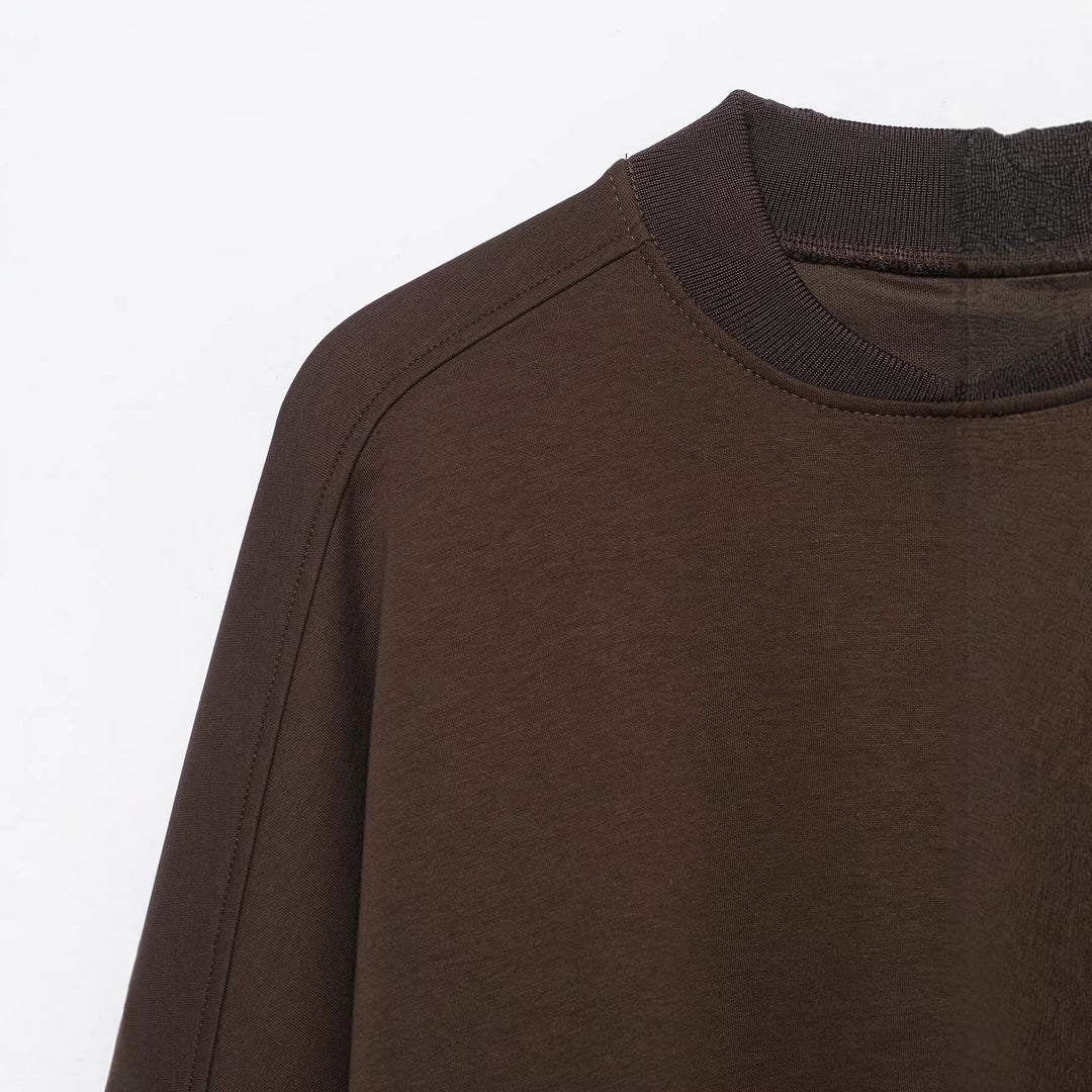 Damen Cropped-Boxy-Bomberjacke mit Zwei-Wege-Reißverschluss und elastischem Bund Nord Taschen