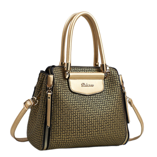 Damen elegante Handtasche mit strukturierter Oberfläche und glanzvollen Akzenten Nord Taschen