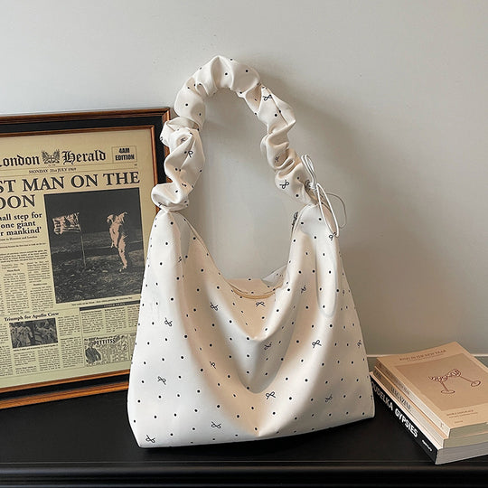 Damen Hobo-Tasche mit trendigem Punktedesign und geflochtenem Schulterriemen Nord Taschen