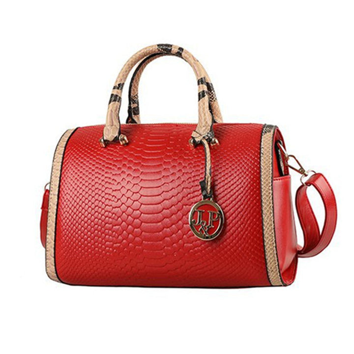 Damen Handtasche mit auffälliger Schlangenleder-Optik und eleganten Akzenten Nord Taschen
