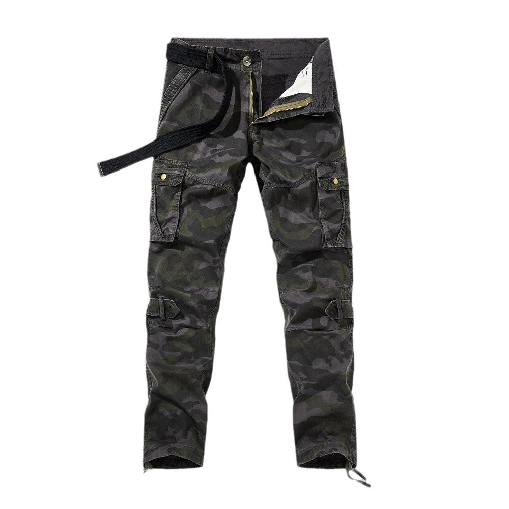 Herren Cargohhose im Military-Style mit verstärkten Knien, Multifunktions‑Taschen & Kordelbund Nord Taschen