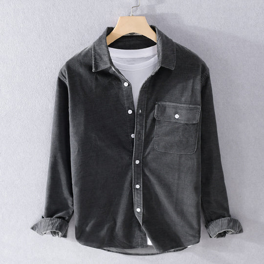 Herren Feine Cord‑Hemdjacke mit Pattentasche und legerem Schnitt Nord Taschen