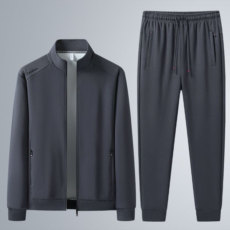 Herren Zweiteiliges Sport-Lounge-Set mit Stehkragen, verdecktem Reißverschluss & Kordelbund Nord Taschen