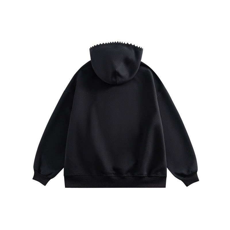 Unisex Weit geschnittener Kapuzenpullover mit Patchwork-Applikation und Kängurutasche Nord Taschen