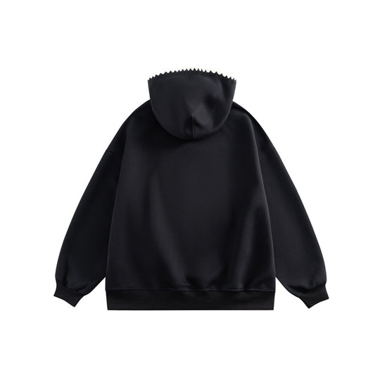 Unisex Weit geschnittener Kapuzenpullover mit Patchwork-Applikation und Kängurutasche Nord Taschen