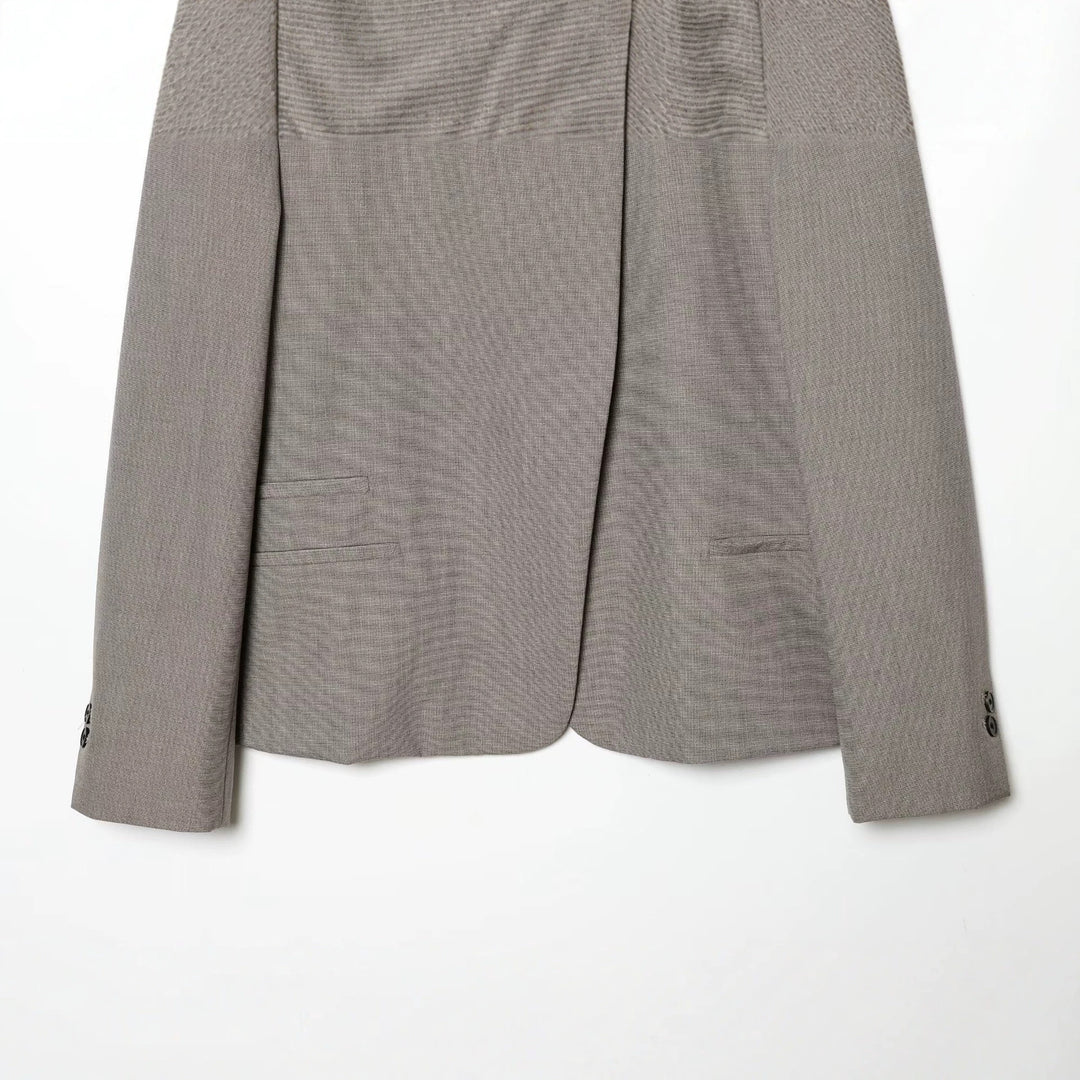 Damen Taillierter Kurzblazer mit Stehkragen und asymmetrischer Knopfleiste Nord Taschen