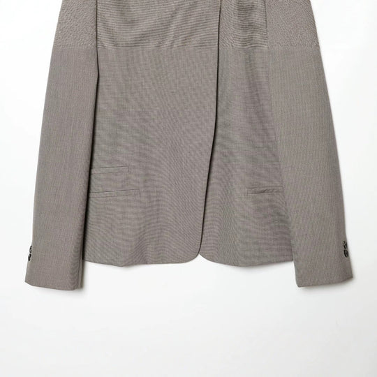 Damen Taillierter Kurzblazer mit Stehkragen und asymmetrischer Knopfleiste Nord Taschen